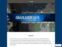 Tablet Screenshot of ablazeforjesus.org